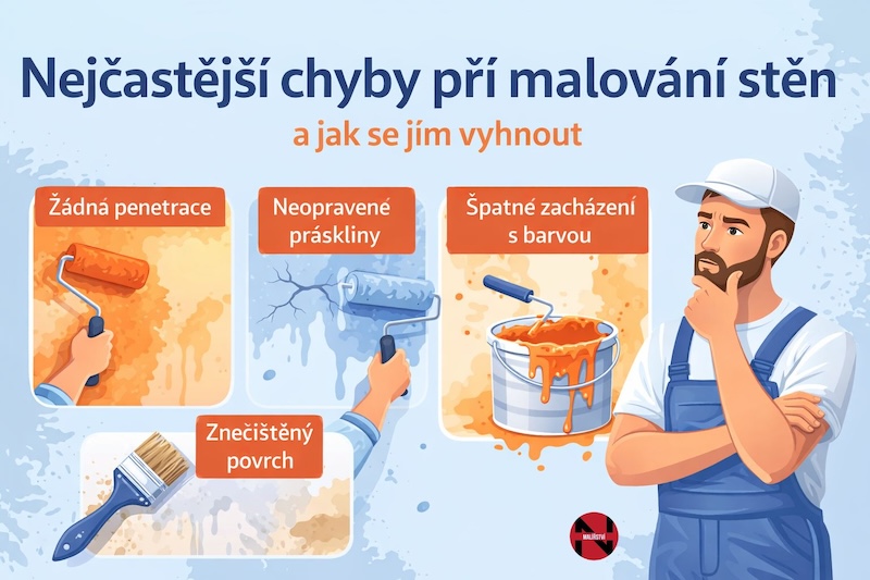 Nejcastejsi chyby pri malovani sten